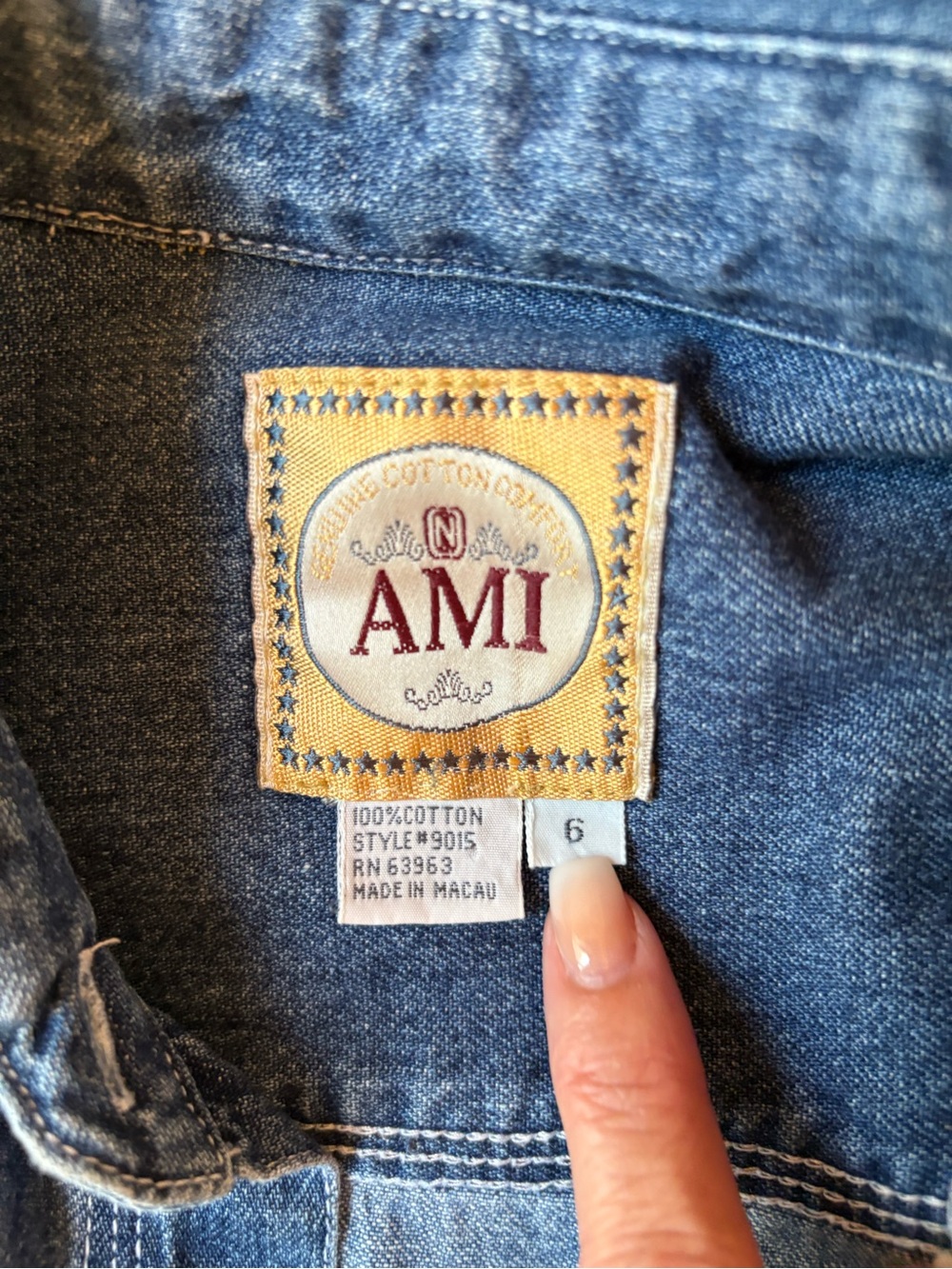 Ami Denim Shirt Jacket - Blue with Gold Label - Picture 3 of 8
